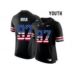 2016 US Flag Fashion Youth Ohio State Buckeyes Nick Bosa #97 College Football Limited Jersey - Black 2016 US Flag Fashion Youth Ohio State Buckeyes Nick Bosa #97 College Football Limited Jersey - Black