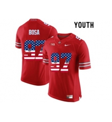 2016 US Flag Fashion Youth Ohio State Buckeyes Nick Bosa #97 College Football Limited Jersey - Scarlet