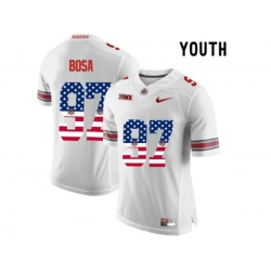 2016 US Flag Fashion Youth Ohio State Buckeyes Nick Bosa #97 College Football Limited Jersey - White 2016 US Flag Fashion Youth Ohio State Buckeyes Nick Bosa #97 College Football Limited Jersey - White