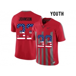 2016 US Flag Fashion Youth Ohio State Buckeyes Pete Johnson #33 College Football Alternate Elite Jersey - Scarlet 2016 US Flag Fashion Youth Ohio State Buckeyes Pete Johnson #33 College Football Alternate Elite Jersey - Scarlet