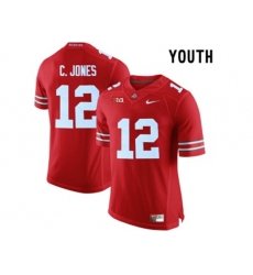 2016 Youth Ohio State Buckeyes C.Jones #12 College Football Limited Jersey - Scarlet