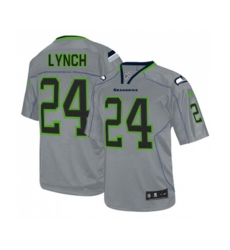 Seattle Seahawks #24 Marshawn Lynch Elite Lights Out Grey Football Jersey
