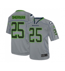 Seattle Seahawks #25 Richard Sherman Elite Lights Out Grey Football Jersey