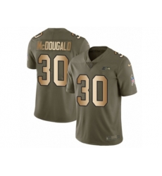 Seattle Seahawks #30 Bradley McDougald Limited Olive Gold 2017 Salute to Service NFL Jersey