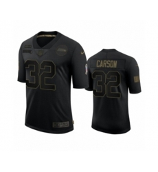 Seattle Seahawks #32 Chris Carson Black 2020 Salute to Service Limited Jersey