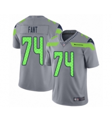 Seattle Seahawks #74 George Fant Limited Silver Inverted Legend Football Jersey