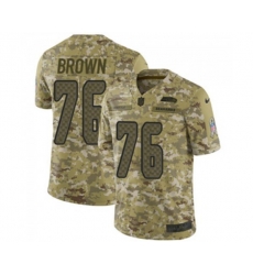 Seattle Seahawks #76 Duane Brown Limited Camo 2018 Salute to Service Football Jersey