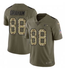 Seattle Seahawks #88 Jimmy Graham Limited Olive Camo 2017 Salute to Service NFL Jersey