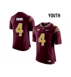 2016 Youth Florida State Seminoles Dalvin Cook #4 College Football Limited Jersey - Red