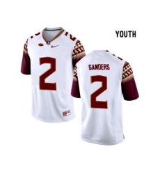 2016 Youth Florida State Seminoles Deion Sanders #2 College Football Limited Jersey - White