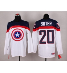 NHL Olympic Team USA #20 Ryan Suter white Captain America Fashion Stitched Jerseys