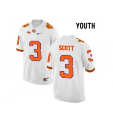 2016 Youth Clemson Tigers Artavis Scott #3 College Football Limited Jersey - White