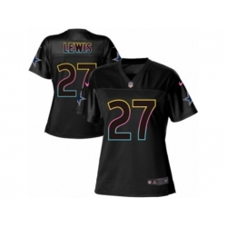Women Dallas Cowboys #27 Jourdan Lewis Game Black Fashion NFL Jersey