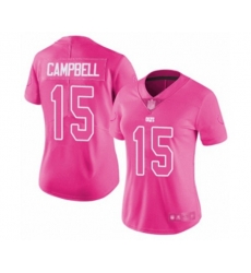 Women Indianapolis Colts #15 Parris Campbell Limited Pink Rush Fashion Football Jersey