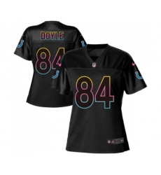 Women Indianapolis Colts #84 Jack Doyle Game Black Fashion Football Jersey