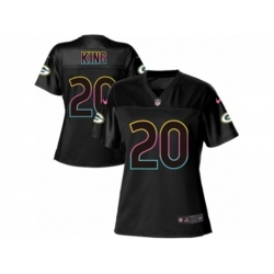 Women Green Bay Packers #20 Kevin King Game Black Fashion NFL Jerse