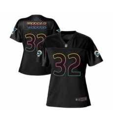 Women Los Angeles Rams #32 Eric Weddle Game Black Fashion Football Jersey