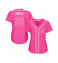 Womens Arizona Diamondbacks #28 Steven Souza Authentic Pink Fashion Baseball Jersey