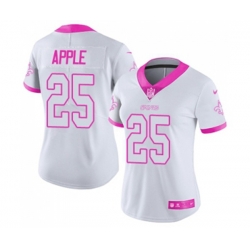 Women New Orleans Saints #25 Eli Apple Limited White Pink Rush Fashion Football Jersey