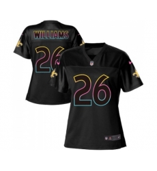 Women New Orleans Saints #26 P. J. Williams Game Black Fashion Football Jersey