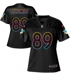 Women Miami Dolphins #89 Julius Thomas Game Black Fashion NFL Jersey