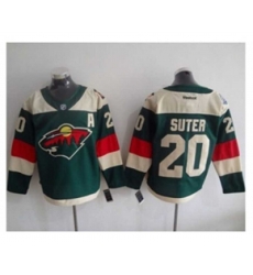 Minnesota Wilds #20 Ryan Suter green Pullover Hooded