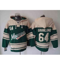 Minnesota Wilds #64 Mikael Granlund Cream-Green Pullover Hooded