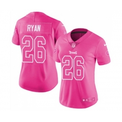 Women Tennessee Titans #26 Logan Ryan Limited Pink Rush Fashion Football Jersey