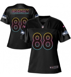Women Seattle Seahawks #88 Jimmy Graham Game Black Team Color NFL Jersey