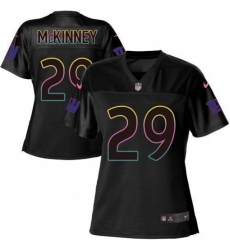 Women New York Giants #29 Xavier McKinney Black Fashion Game Jersey
