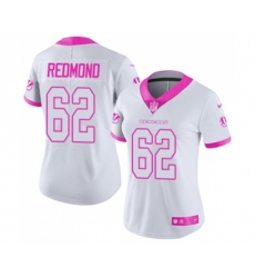 Women Cincinnati Bengals #62 Alex Redmond Limited White Pink Rush Fashion Football Jersey