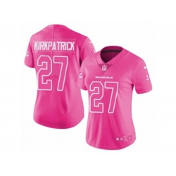 Womens Cincinnati Bengals #27 Dre Kirkpatrick Limited Pink Rush Fashion NFL Jersey