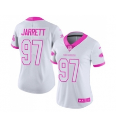 Women Atlanta Falcons #97 Grady Jarrett Limited White Pink Rush Fashion Football Jersey