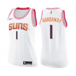 Womens Phoenix Suns #1 Penny Hardaway Swingman White Pink Fashion Basketball Jersey