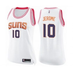 Womens Phoenix Suns #10 Ty Jerome Swingman White Pink Fashion Basketball Jersey