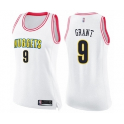 Womens Denver Nuggets #9 Jerami Grant Swingman White Pink Fashion Basketball Jersey