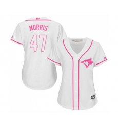 Womens Toronto Blue Jays #47 Jack Morris Authentic White Fashion Cool Base Baseball Jersey