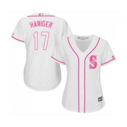 Womens Seattle Mariners #17 Mitch Haniger Authentic White Fashion Cool Base Baseball Jersey