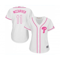 Womens Philadelphia Phillies #11 Tim McCarver Authentic White Fashion Cool Base Baseball Jersey Womens Philadelphia Phillies #11 Tim McCarver Authentic White Fashion Cool Base Baseball Jersey