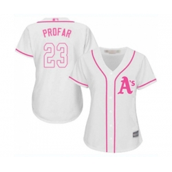 Womens Oakland Athletics #23 Jurickson Profar Replica White Fashion Cool Base Baseball Jersey Womens Oakland Athletics #23 Jurickson Profar Replica White Fashion Cool Base Baseball Jersey