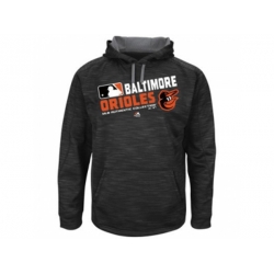 Baltimore Orioles Big & Tall On-Field Black Team Choice Streak Therma Base Fleece Hoodie