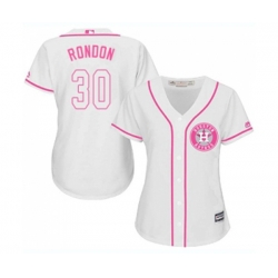 Womens Houston Astros #30 Hector Rondon Authentic White Fashion Cool Base Baseball Jersey