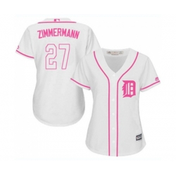 Womens Detroit Tigers #27 Jordan Zimmermann Authentic White Fashion Cool Base Baseball Jersey Womens Detroit Tigers #27 Jordan Zimmermann Authentic White Fashion Cool Base Baseball Jersey
