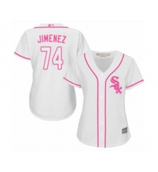 Womens Chicago White Sox #74 Eloy Jimenez Replica White Fashion Cool Base Baseball Jersey