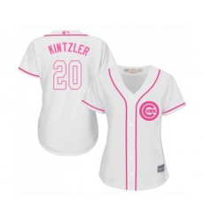 Womens Chicago Cubs #20 Brandon Kintzler Authentic White Fashion Baseball Jersey