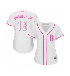 Womens Boston Red Sox #19 Jackie Bradley Jr Replica White Fashion Baseball Jersey