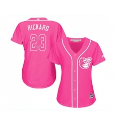 Womens Baltimore Orioles #23 Joey Rickard Authentic Pink Fashion Cool Base Baseball Jersey