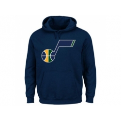 Utah Jazz Majestic Current Logo Tech Patch Navy Pullover Hoodie