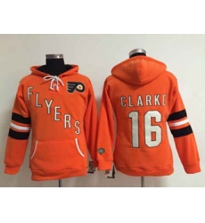 Women Philadelphia Flyers #16 Bobby Clarke Orange NHL Hoodie