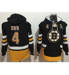 Boston Bruins #4 Bobby Orr Black Name & Number Pullover NHL Hoodie